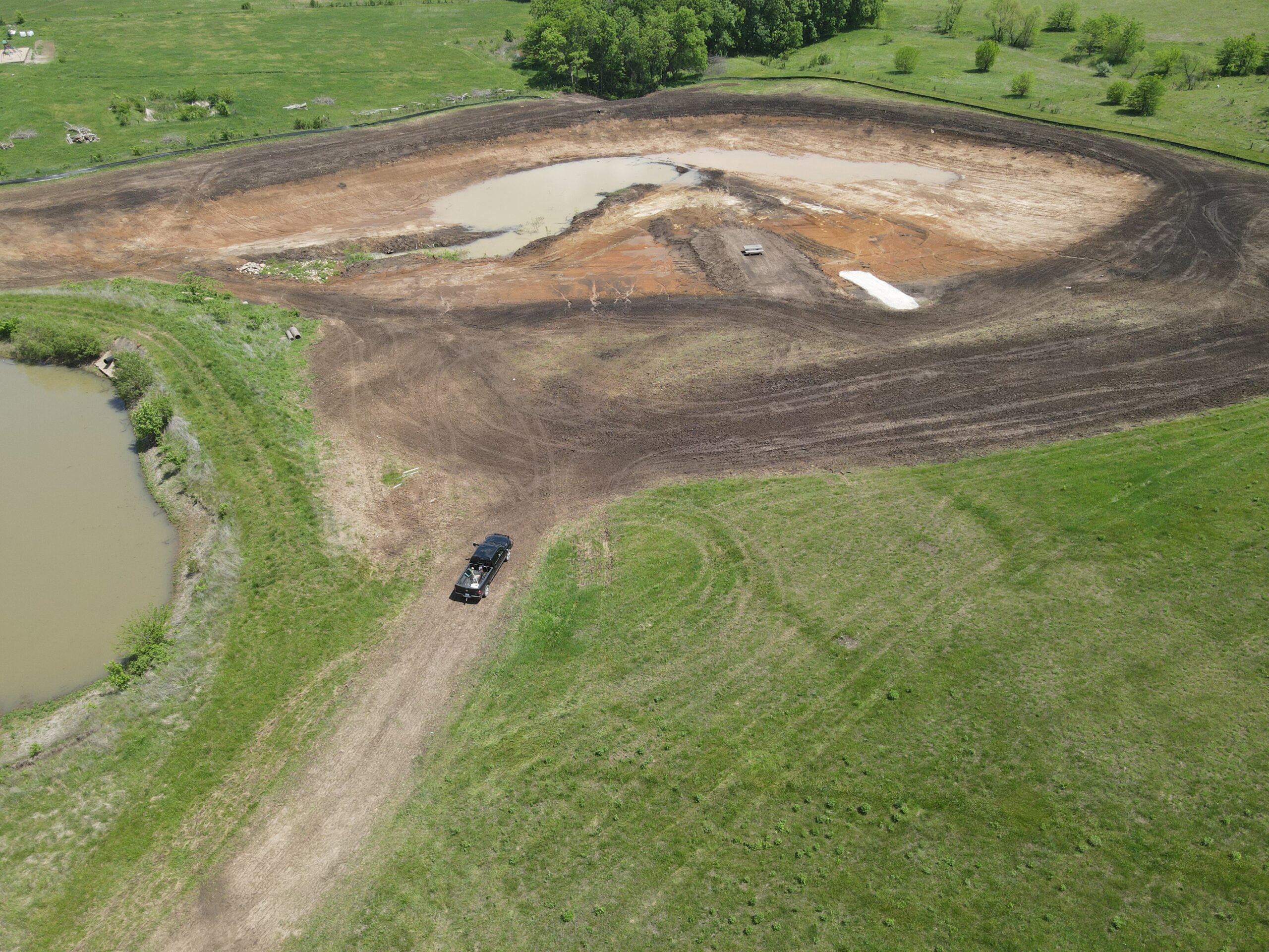 Large Pond Construction Project
