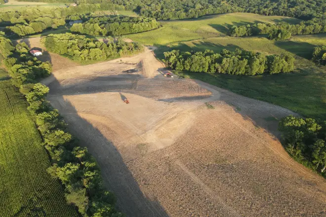 pond excavation process