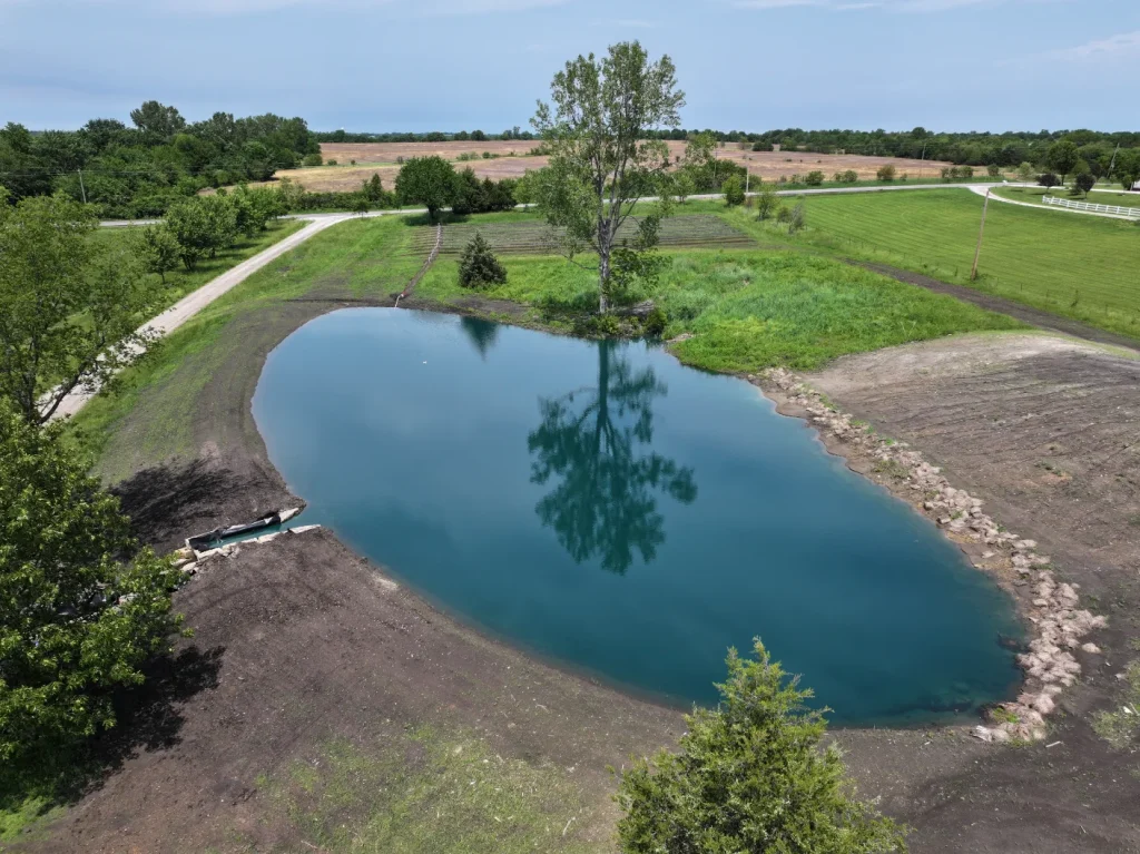 Completed And Filled Pond/Lake Installation