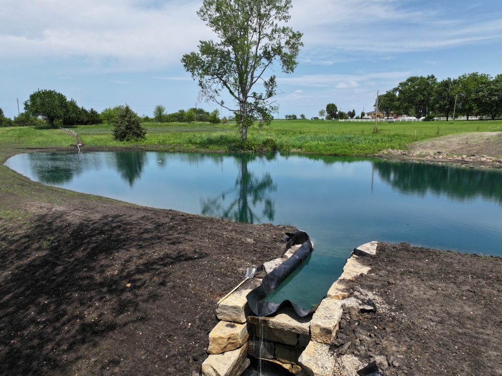 Completed And Filled Pond/Lake Installation