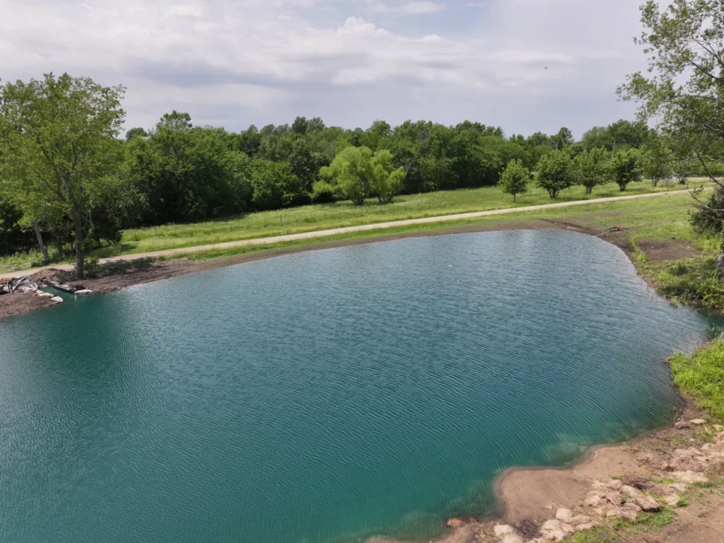 Completed And Filled Pond/Lake Installation