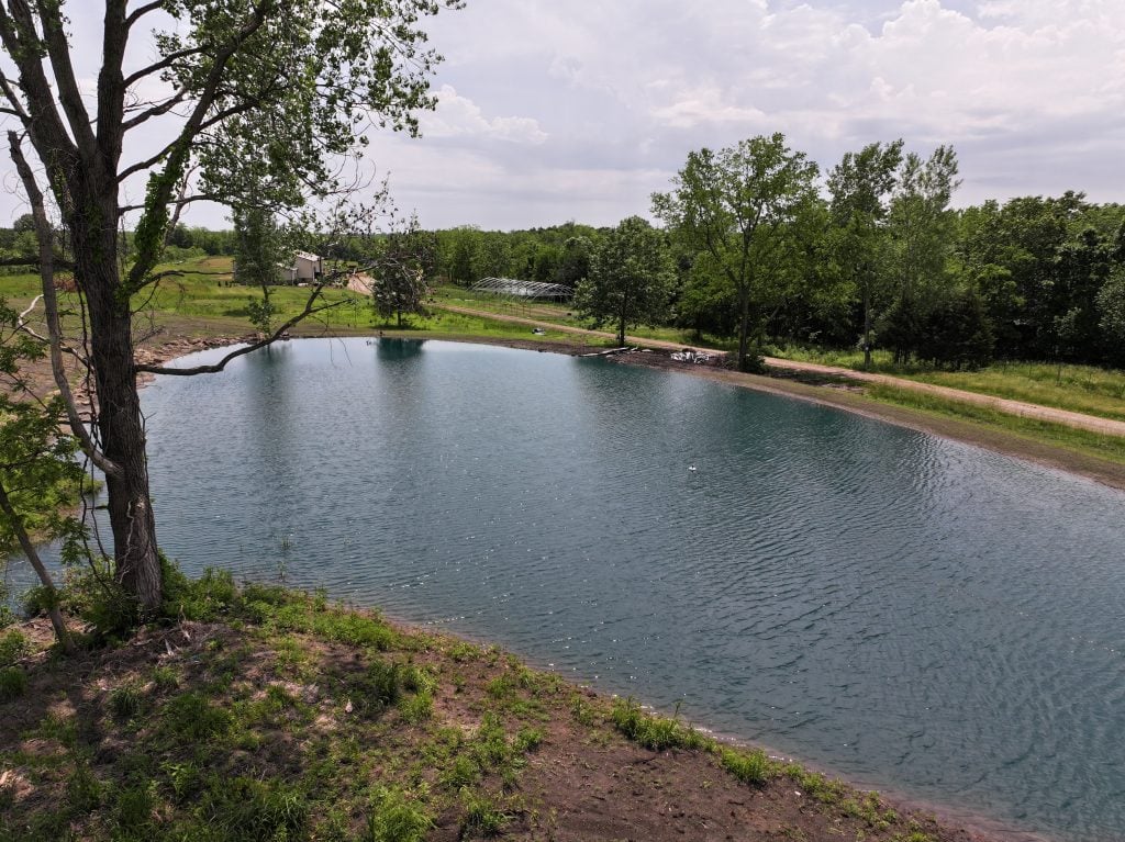 Completed And Filled Pond/Lake Installation