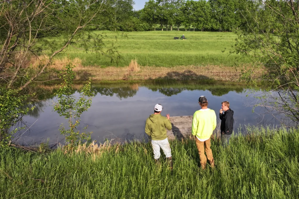 Bulletproof team analyzing a lake