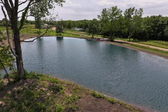 A completed pond project