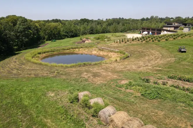 A pond built by Bulletproof Pond and Lake