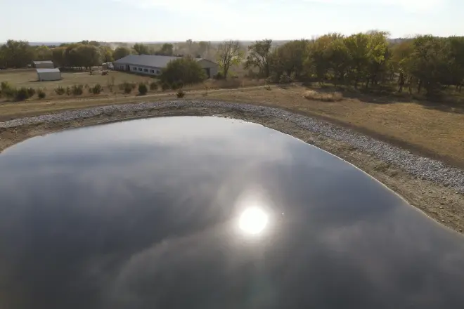 a pond being filled up naturally - 5-acre pond