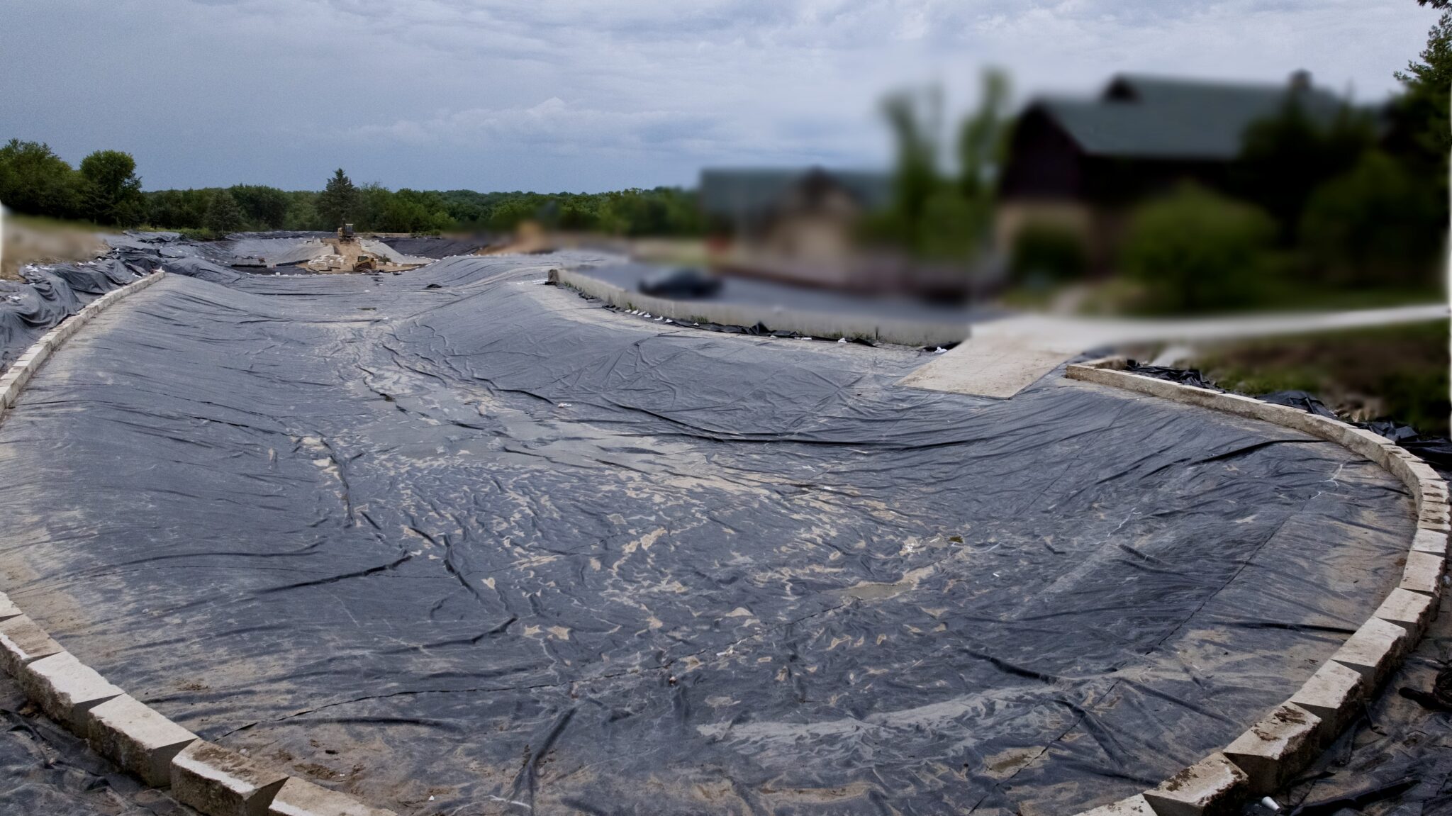 Luxury Pond Liner with Limestone Blocks in Olathe Kansas