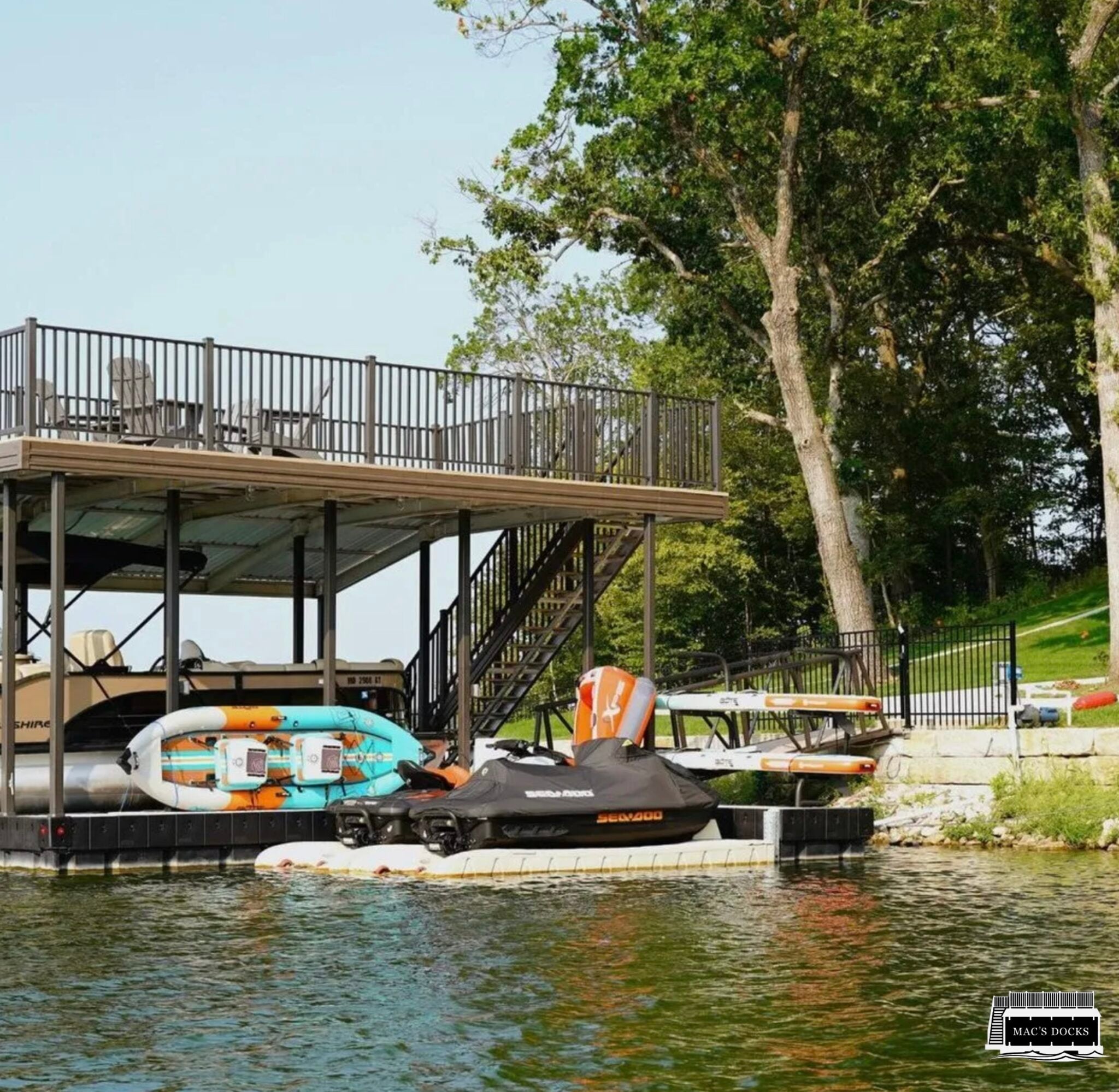 Double Decker Dock for Pond or Lake, Bulletproof Pond and Lake